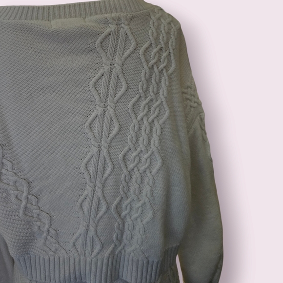 Maeve Anthropologie Cable Knit Sweater Set Large - Picture 8 of 9